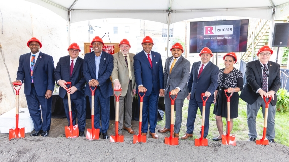 Group at groundbreaking